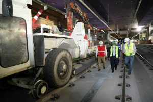 El Alcalde de Quito realizó un recorrido para constatar la reactivación del Metro de Quito.