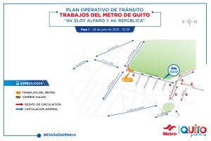 Cierre temporal de tramo en la av. Eloy Alfaro desde el 25 de junio hasta el 4 de julio.