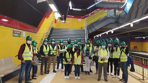 El 17 de junio, jóvenes líderes, lideresas y dirigentes de barrios de las parroquias de Calderón y Llano Chico visitaron el Metro de Quito.