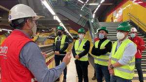 Autoridades de la ANT, Secretaría de Movilidad y AMT realizaron un recorrido técnico por la estación San Francisco para integrar el trabajo.