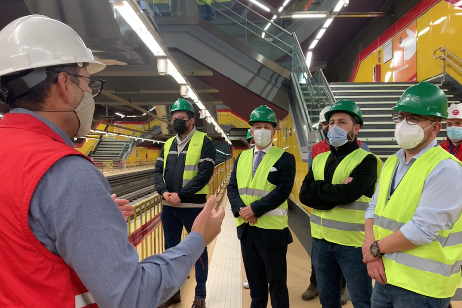 Autoridades de la ANT, Secretaría de Movilidad y AMT realizaron un recorrido técnico por la estación San Francisco para integrar el trabajo.