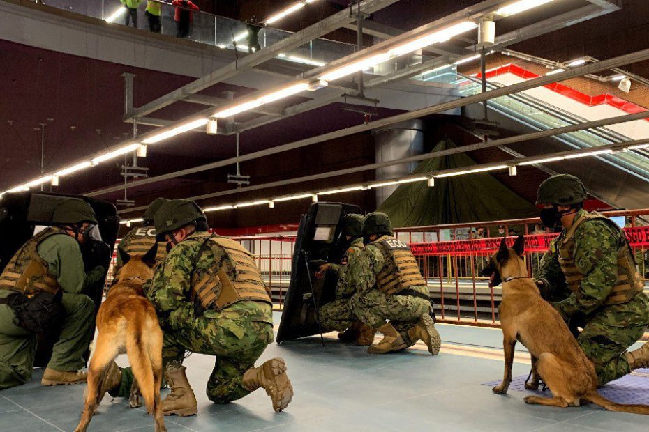 El 7 de octubre se llevó a cabo un simulacro de respuesta ante un ataque terrorista en la estación Magdalena del Metro de Quito.