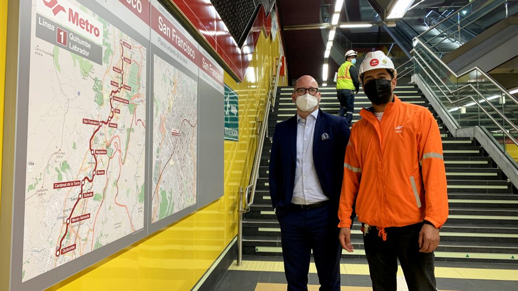 Durante la visita, los representantes de Deutsche Bahn recorrieron la estación San Francisco.