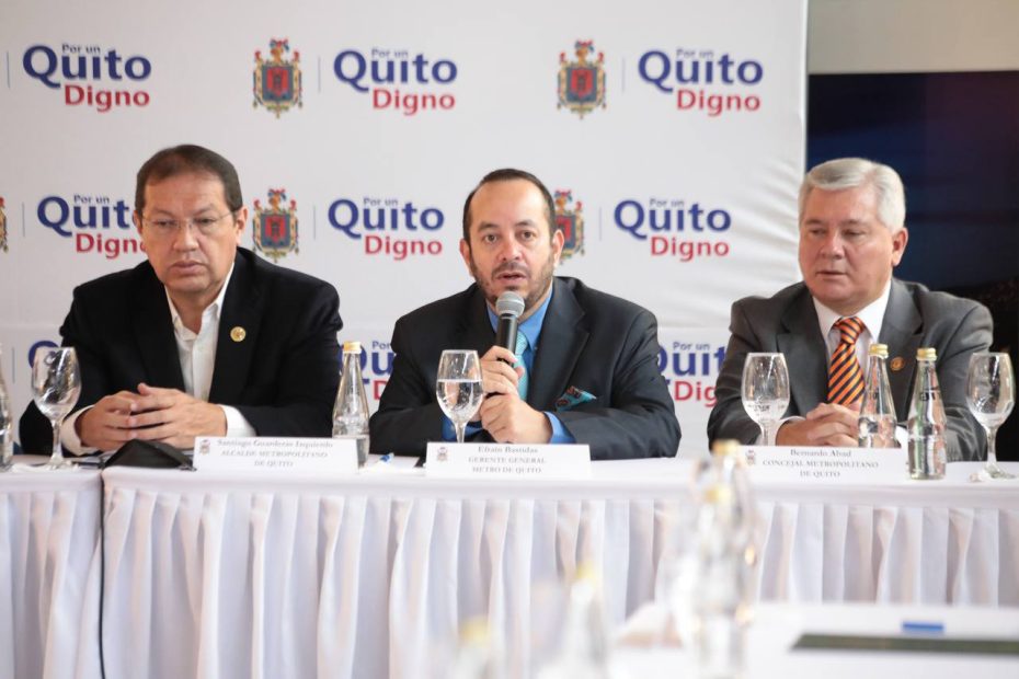 Este 4 de abril el alcalde y el gerente general del Metro de Quito participaron en un conversatorio con representantes de 15 embajadas.