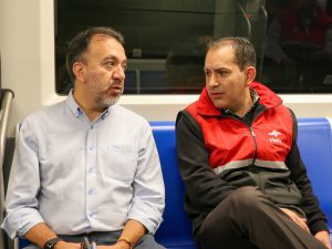 Por primera vez los 18 trenes del Metro de Quito están en movimiento al mismo tiempo a lo largo del trayecto.