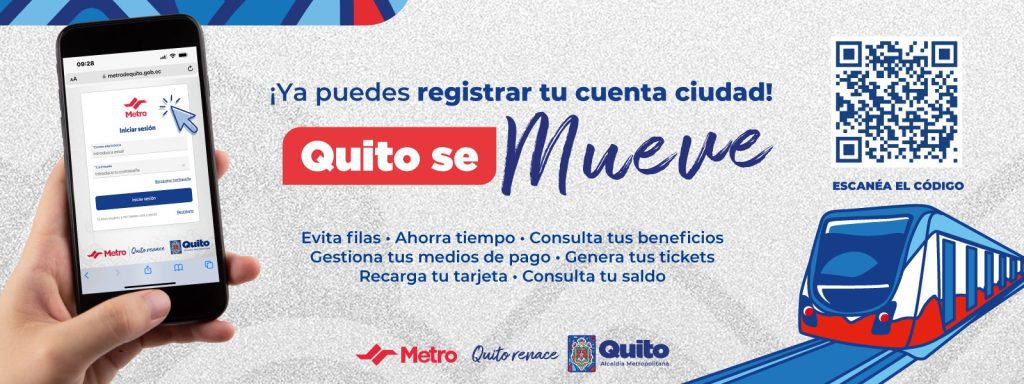 Crea ya tu cuenta ciudad Quito se Mueve