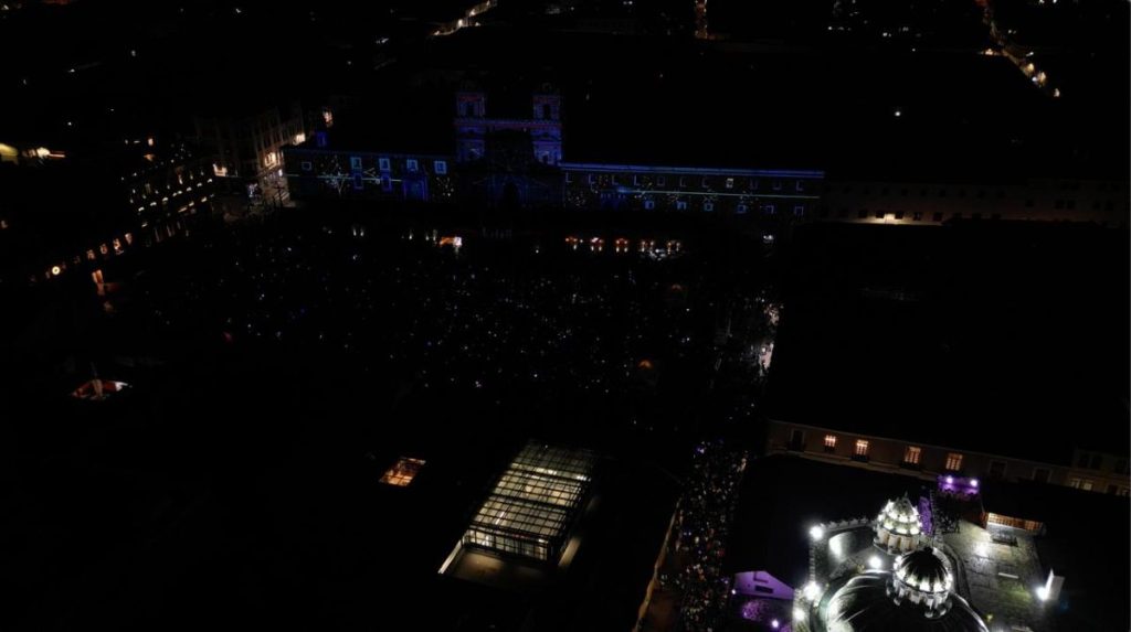 La Iglesia San Francisco será parte del festival de mapping "Quito Luz de América".