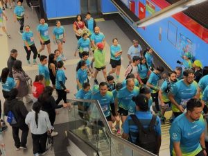 El 11 de julio se llevó a cabo la Ruta de las Iglesias que recorre el Centro Histórico y el Metro fue el transporte elegido por los atletas.